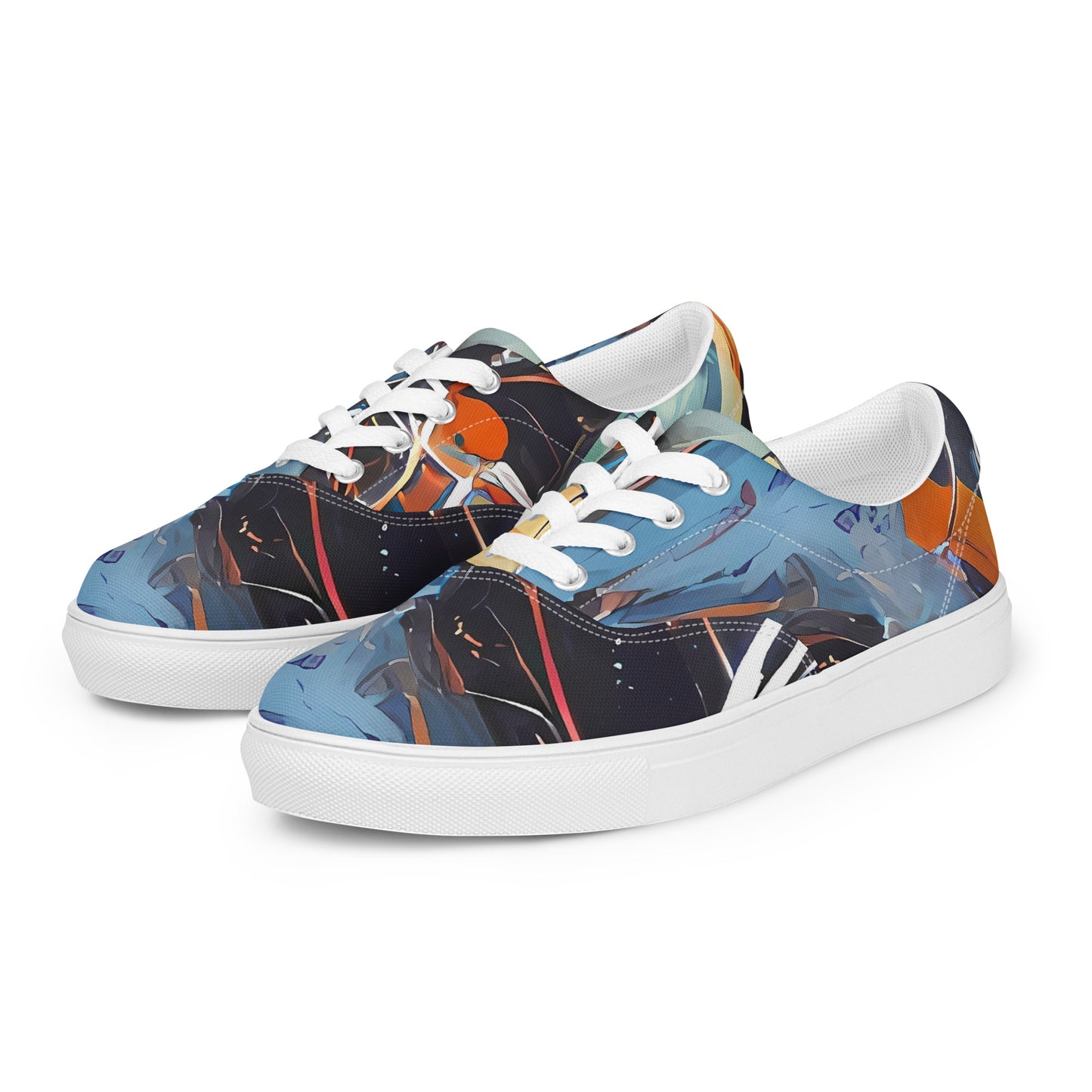 Women's Lace-Up Canvas Shoes - Neo-Splash Labyrinth