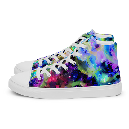 Men's High Top Canvas Shoes - Fantasy Spiral