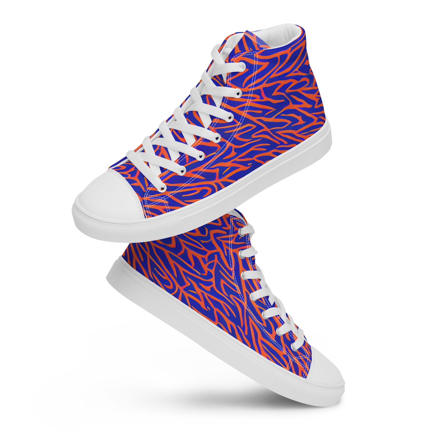 Men's High Top Canvas Shoes - Sapphire Swirl