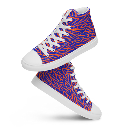 Men's High Top Canvas Shoes - Sapphire Swirl