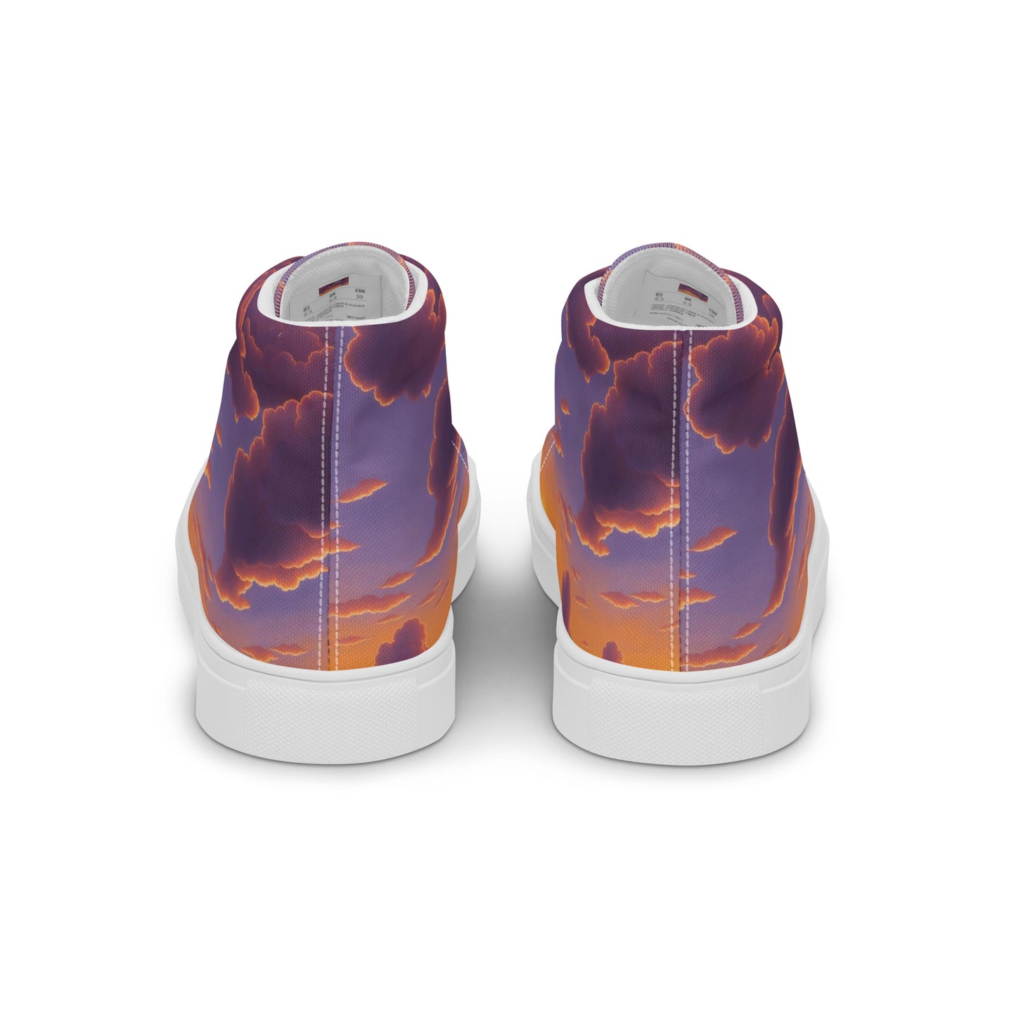 Men's High Top Canvas Shoes - Cotton Candy Dreams