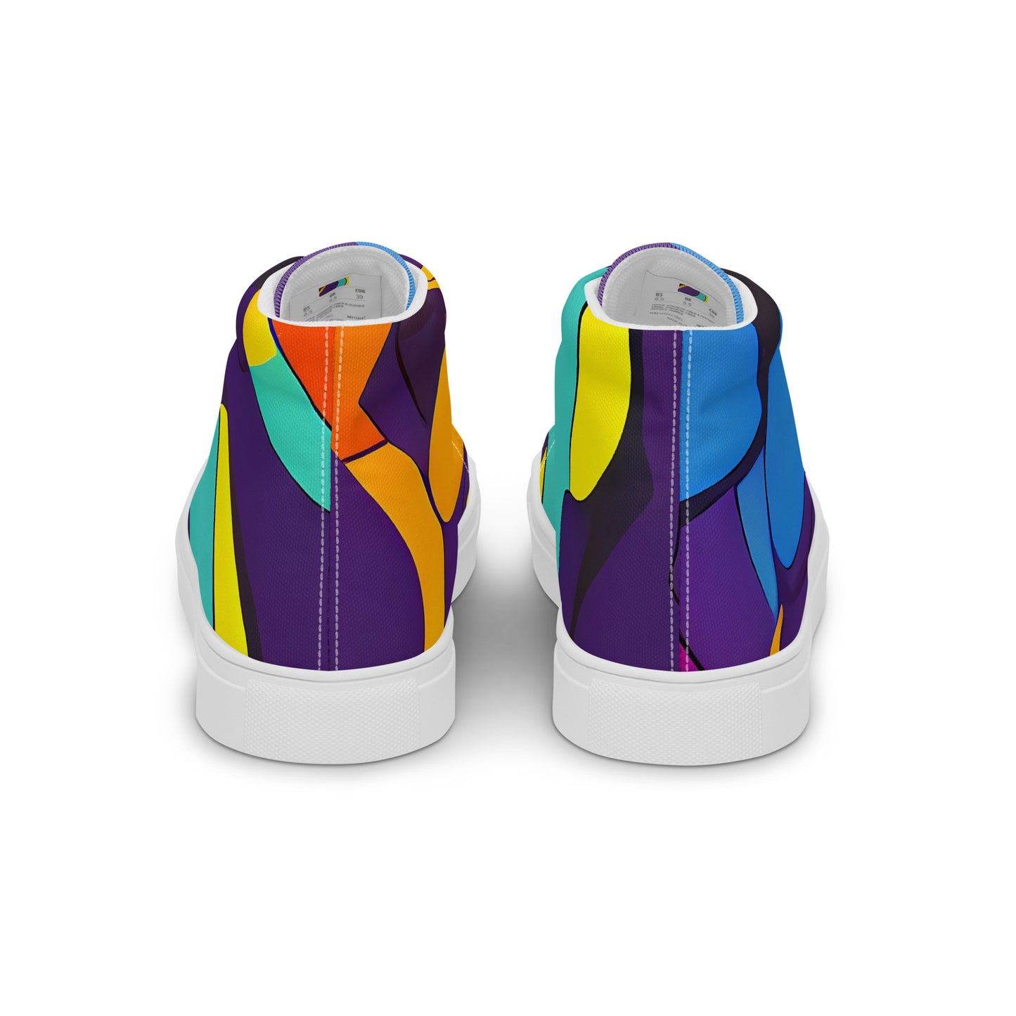 Women's High Top Canvas Shoes - Psychedelic Harmony