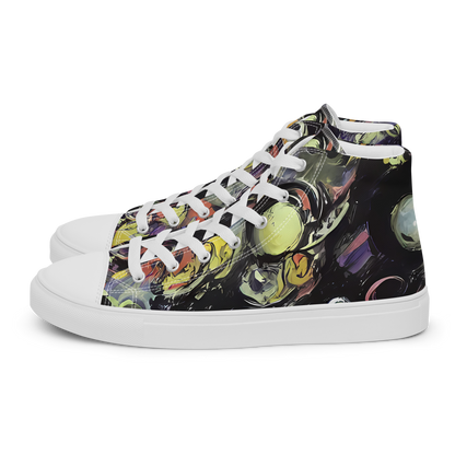 Men's High Top Canvas Shoes - Fires of the Void