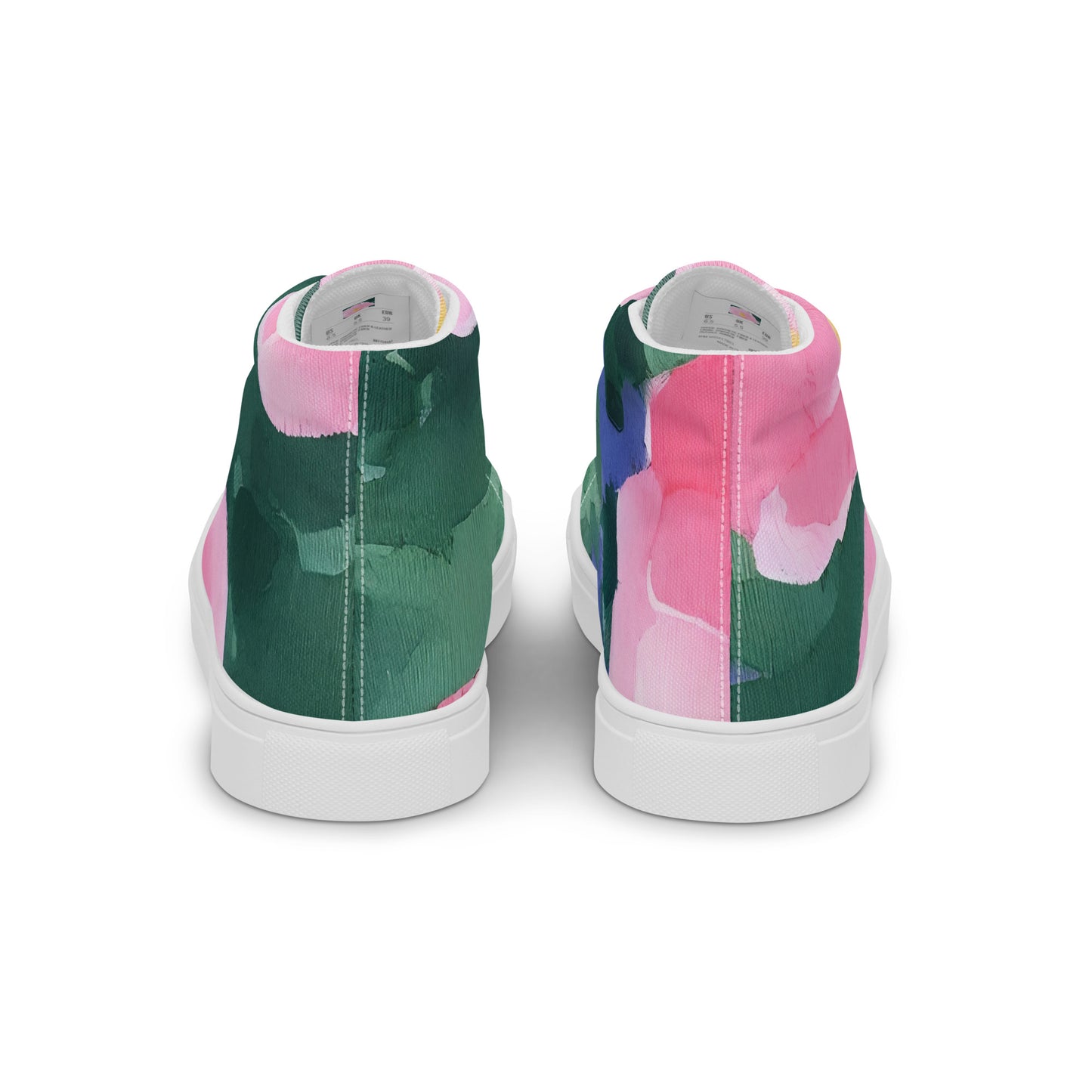 Women's High Top Canvas Shoes - Pink Blossom Serenade
