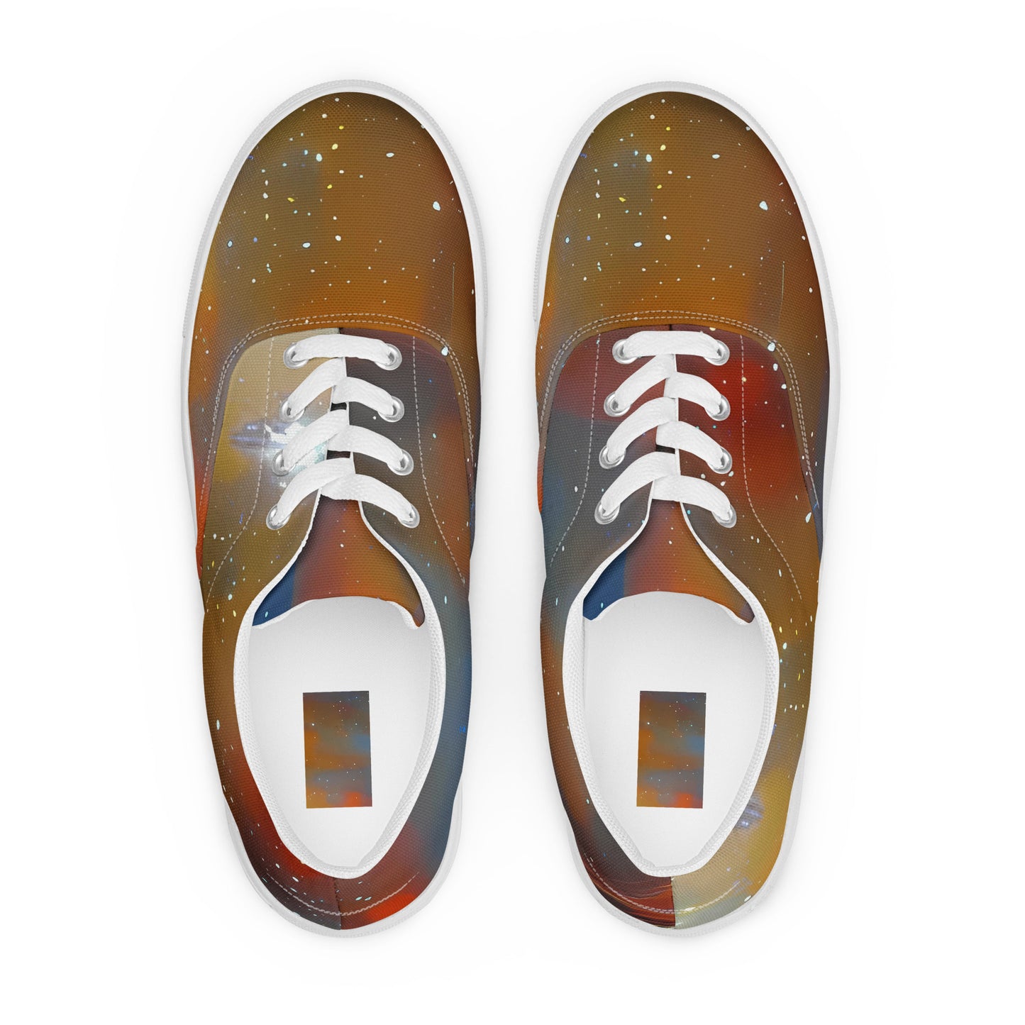 Men's Lace-Up Canvas Shoes - Asterglow Veil