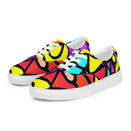 Women's Lace-Up Canvas Shoes - Radiant Chaos