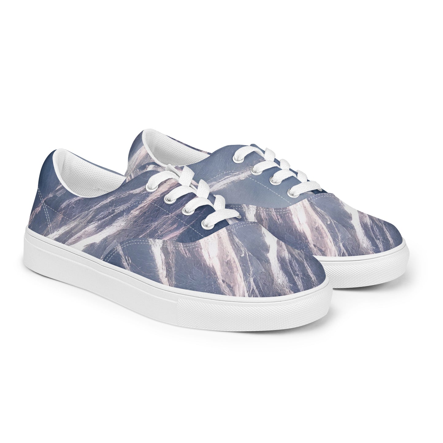 Women's Lace-Up Canvas Shoes - Frosted Zenith