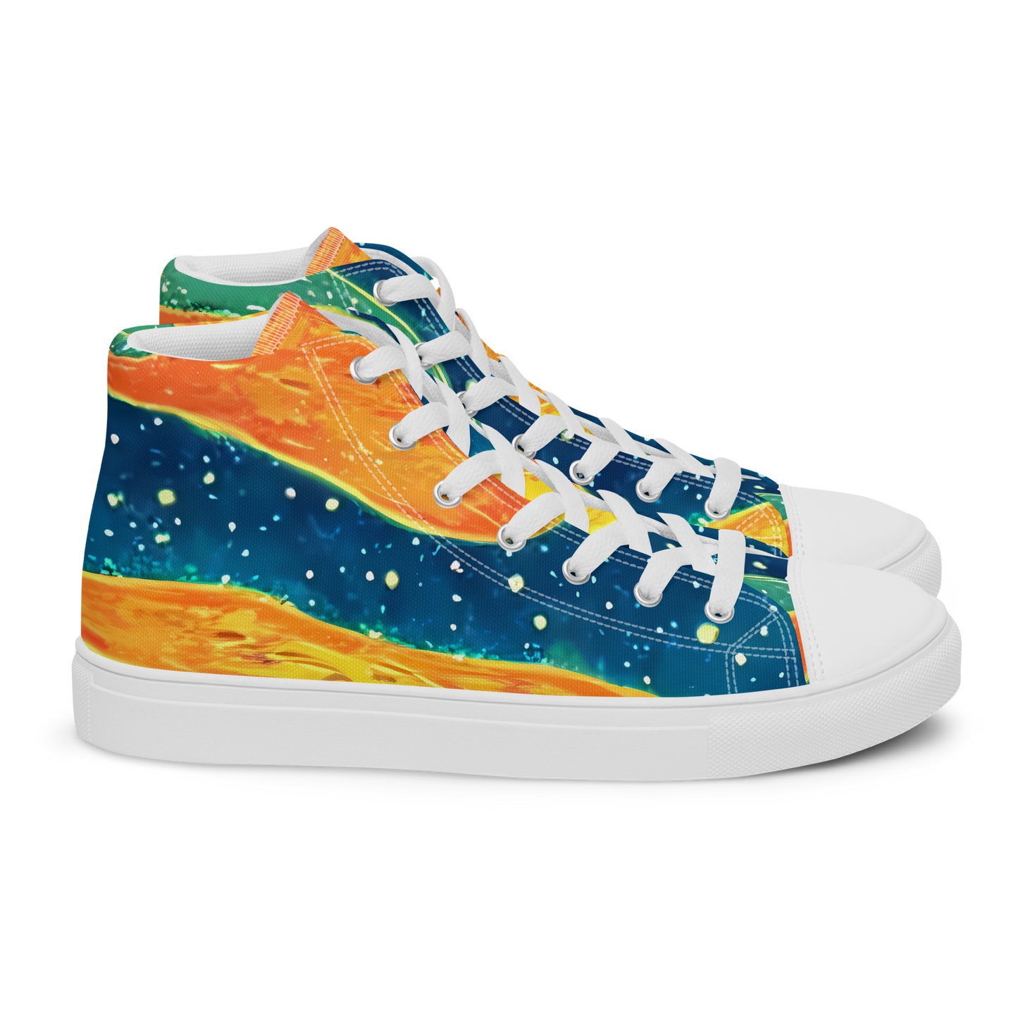 Women's High Top Canvas Shoes - Celestial Harmony