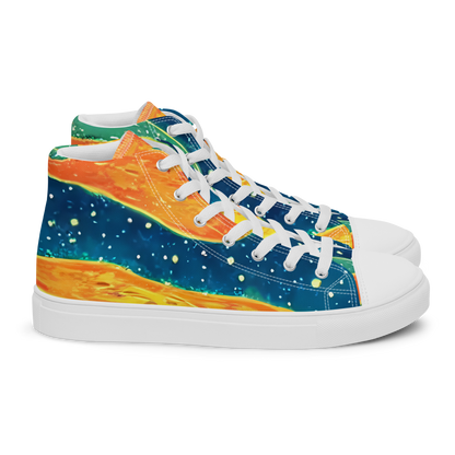 Women's High Top Canvas Shoes - Celestial Harmony