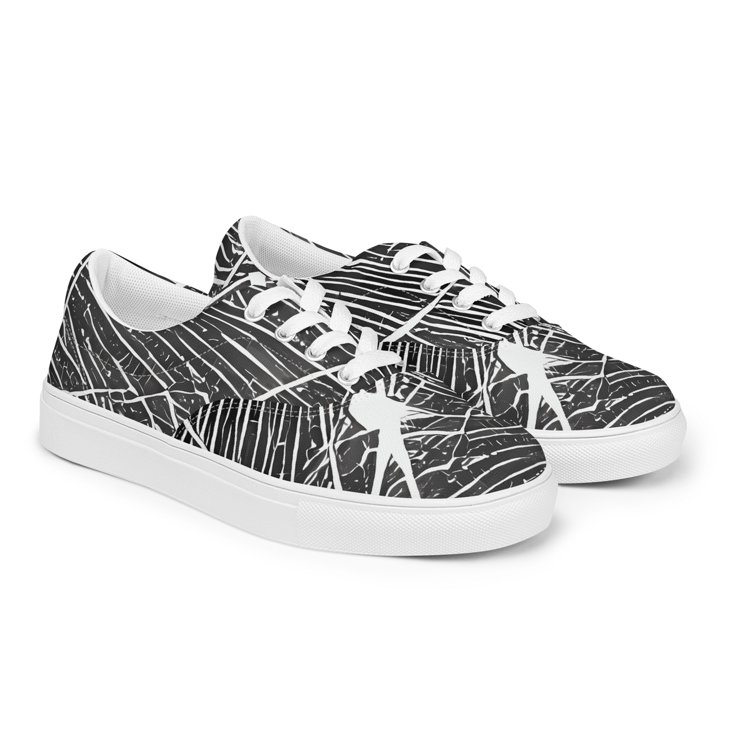 Men's Lace-Up Canvas Shoes - Silver Echo