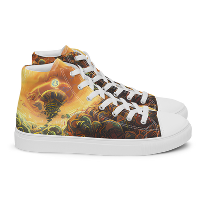 Women's High Top Canvas Shoes - Volcanic Cascade