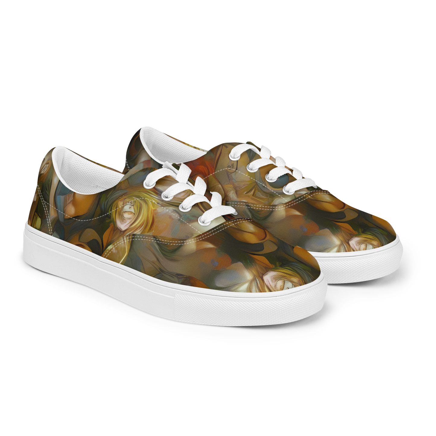 Women's Lace-Up Canvas Shoes - Cryptic Canvas