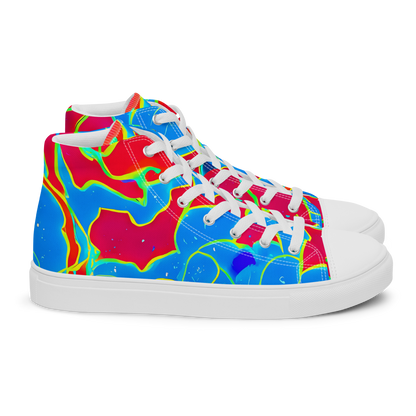 Women's High Top Canvas Shoes - Electric Bloom