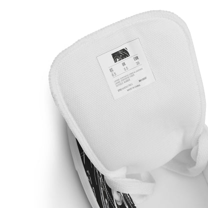 Men's High Top Canvas Shoes - Silver Swirl