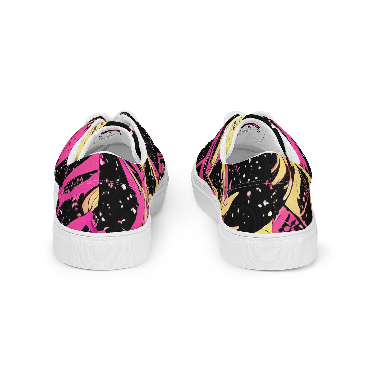 Men's Lace-Up Canvas Shoes - Galaxy Graffiti