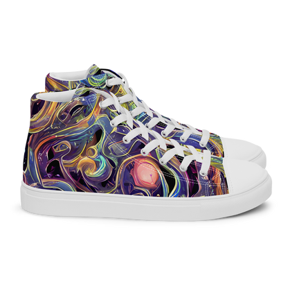 Men's High Top Canvas Shoes - Lebacq Swirl