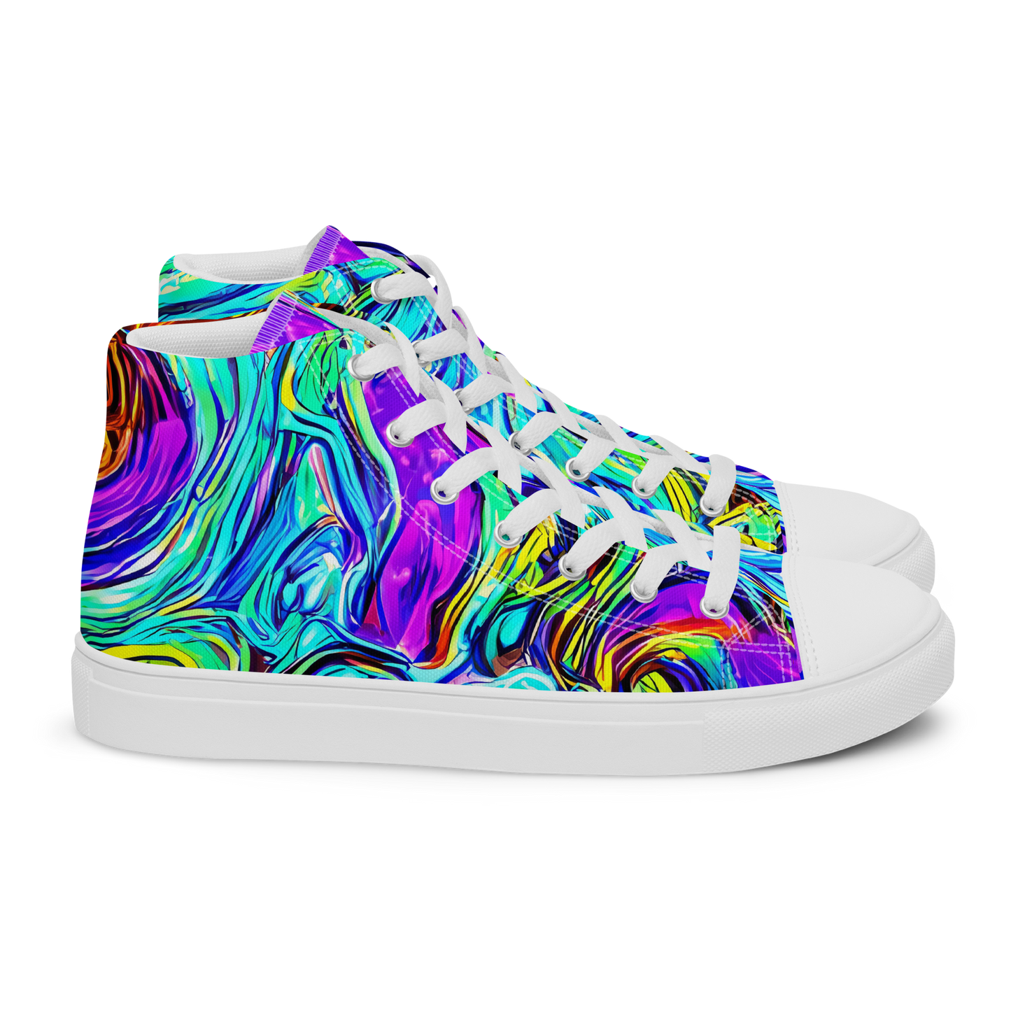 Men's High Top Canvas Shoes - Mystic Iridescence