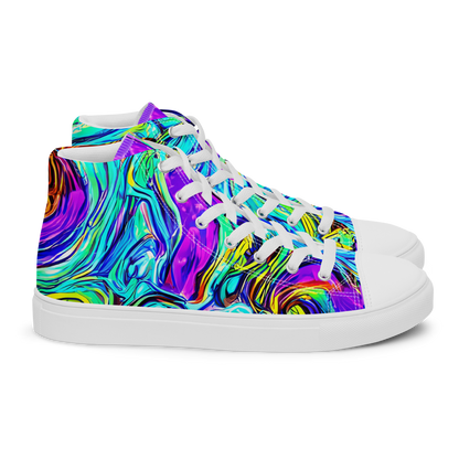 Men's High Top Canvas Shoes - Mystic Iridescence