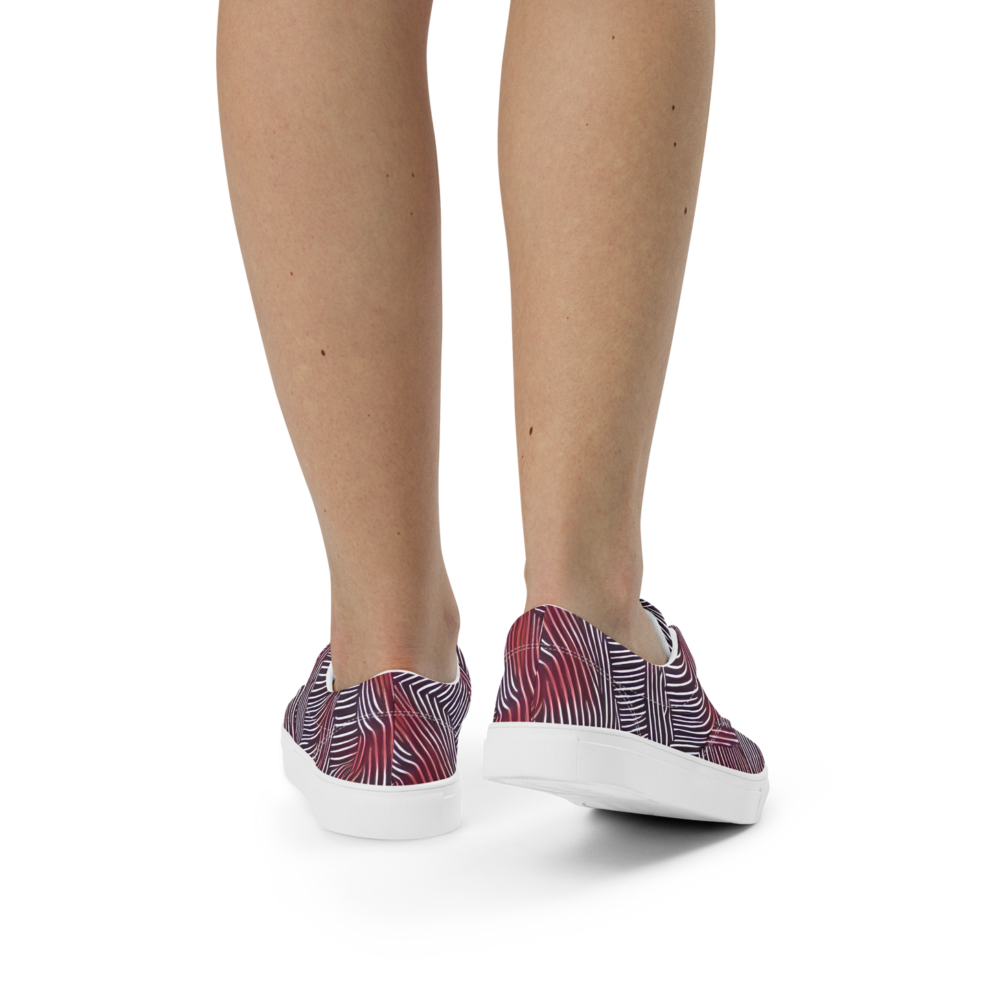 Women's Lace-Up Canvas Shoes - Nebula Waves