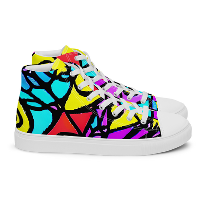 Women's High Top Canvas Shoes - Radiant Chaos