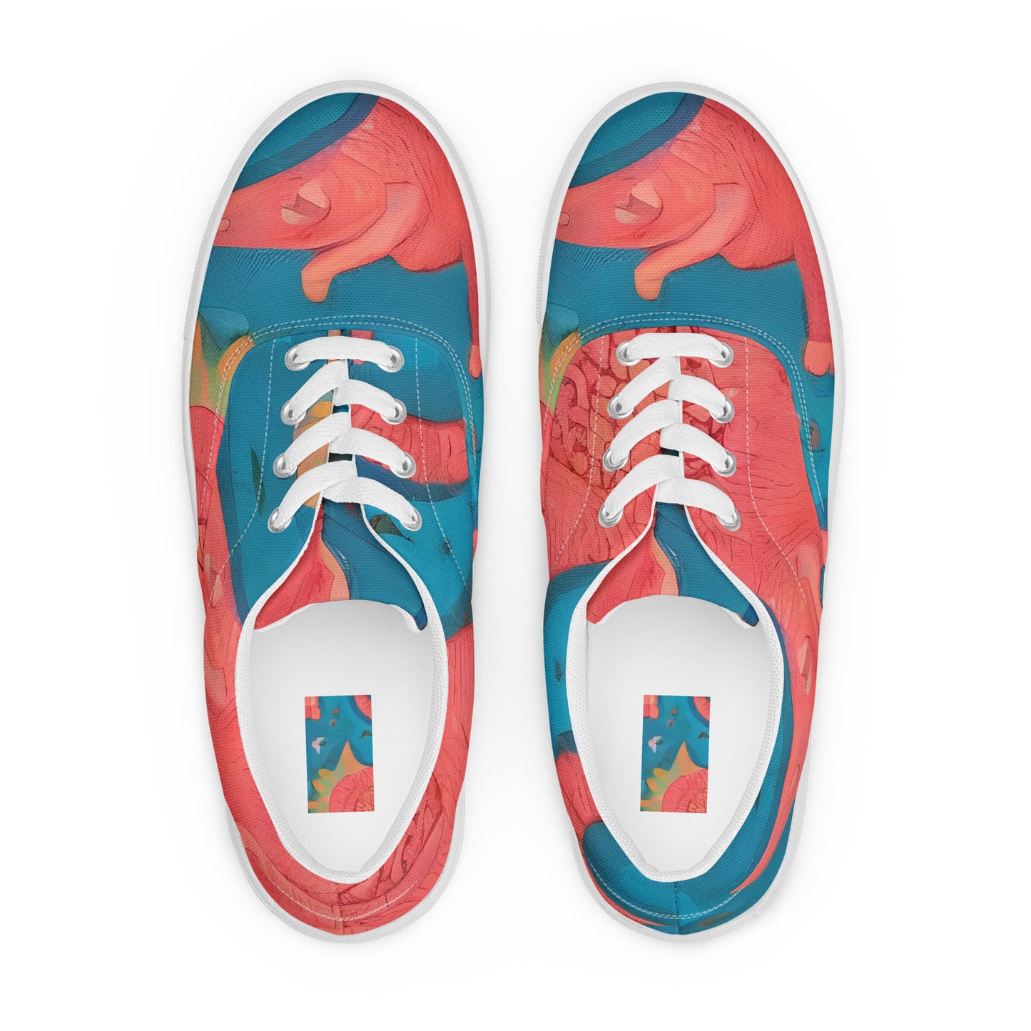 Women's Lace-Up Canvas Shoes - Jurassic Jive
