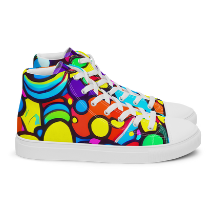 Men's High Top Canvas Shoes - Chromadoodle Junction