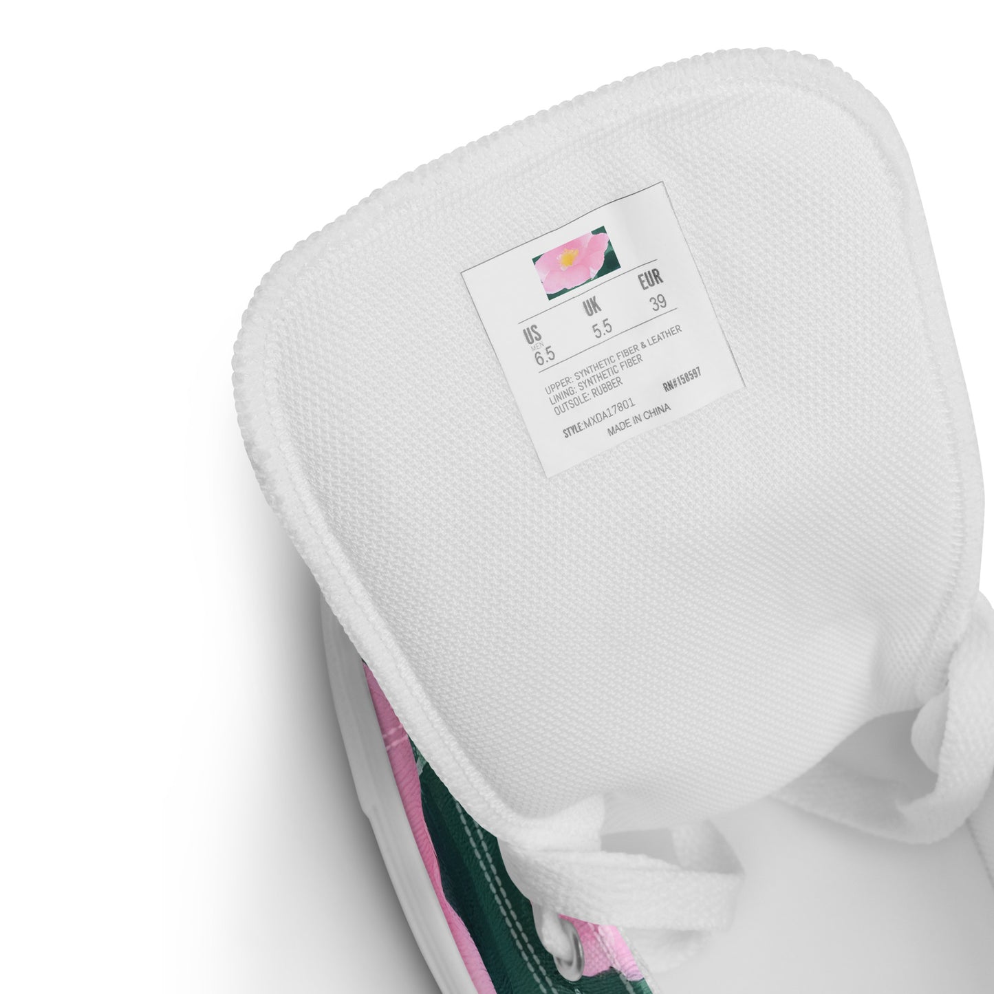 Women's High Top Canvas Shoes - Pink Blossom Serenade