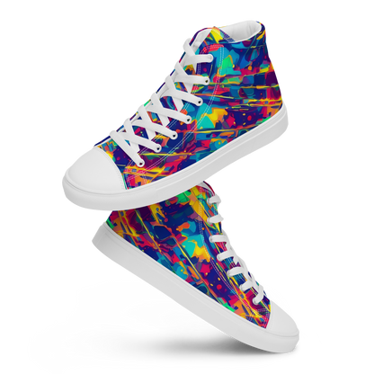 Men's High Top Canvas Shoes - Spectrum Streaks