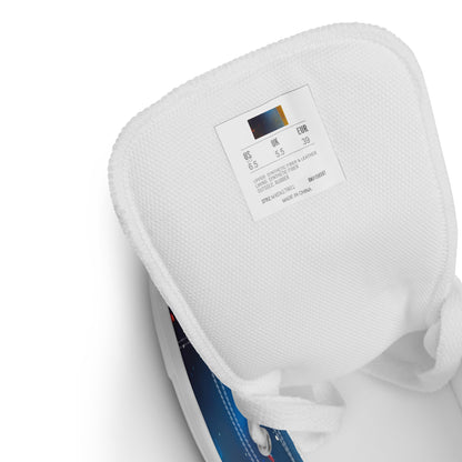 Men's High Top Canvas Shoes - Chromatique Veil