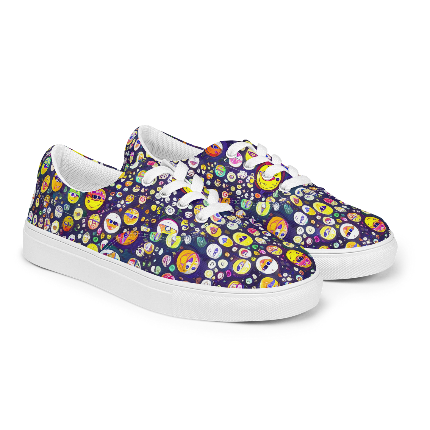 Women's Lace-Up Canvas Shoes - Whimsical Eyescape