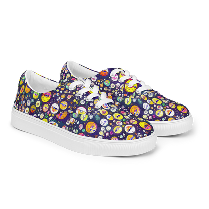 Women's Lace-Up Canvas Shoes - Whimsical Eyescape