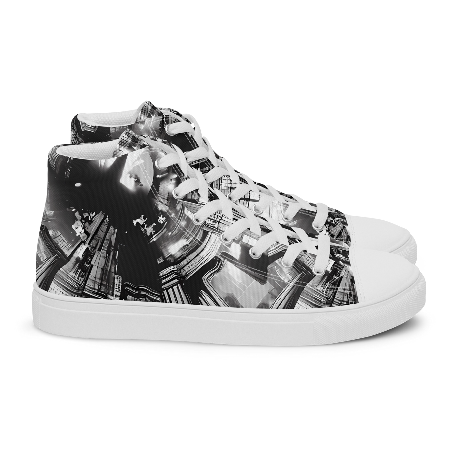 Men's High Top Canvas Shoes - Silent Reflection