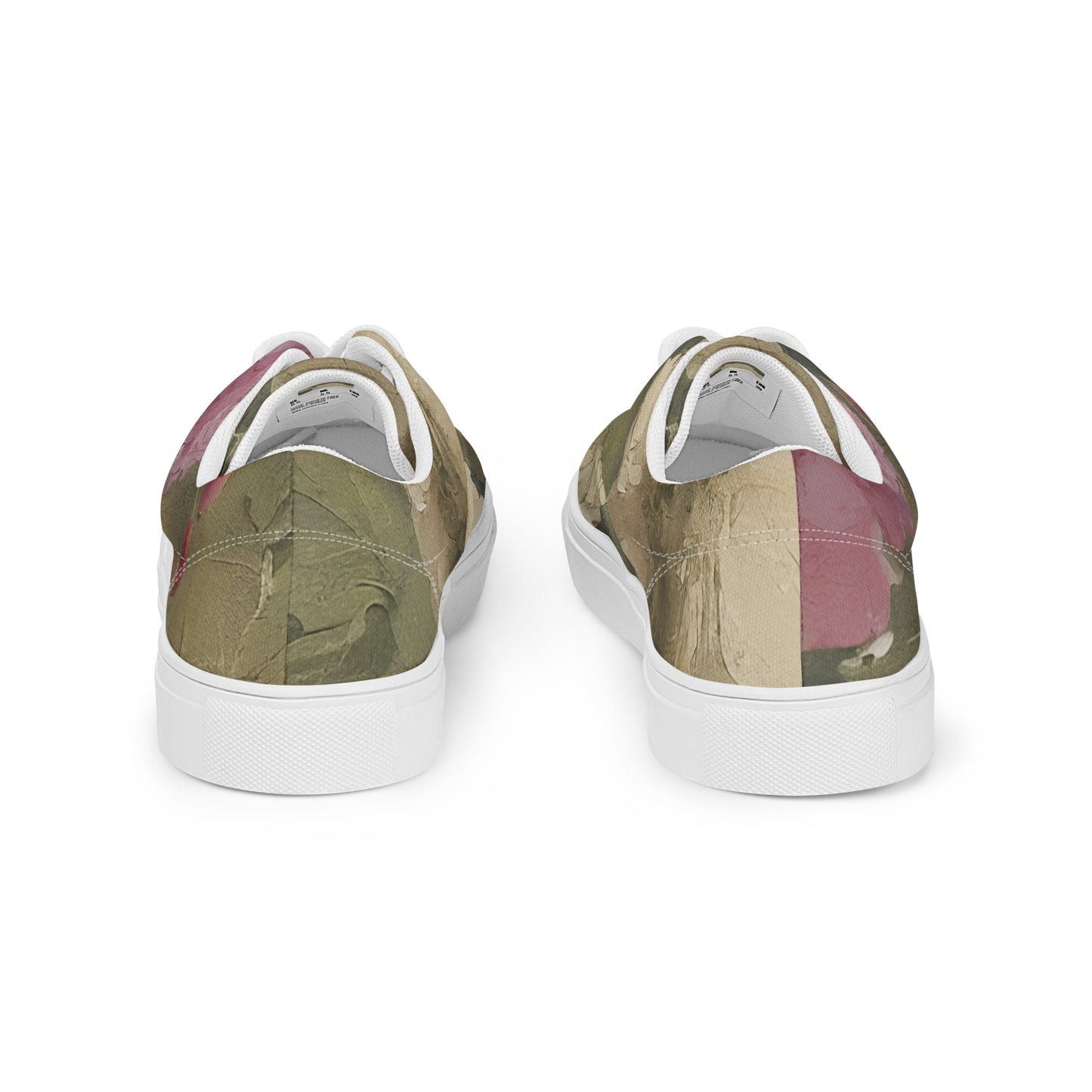 Men's Lace-Up Canvas Shoes - Blossoms in Harmony