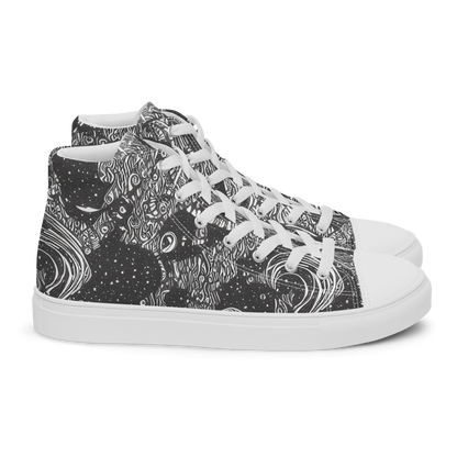Women's High Top Canvas Shoes - Shadow Reverie