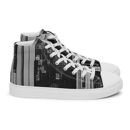 Women's High Top Canvas Shoes - Concrete Harmony