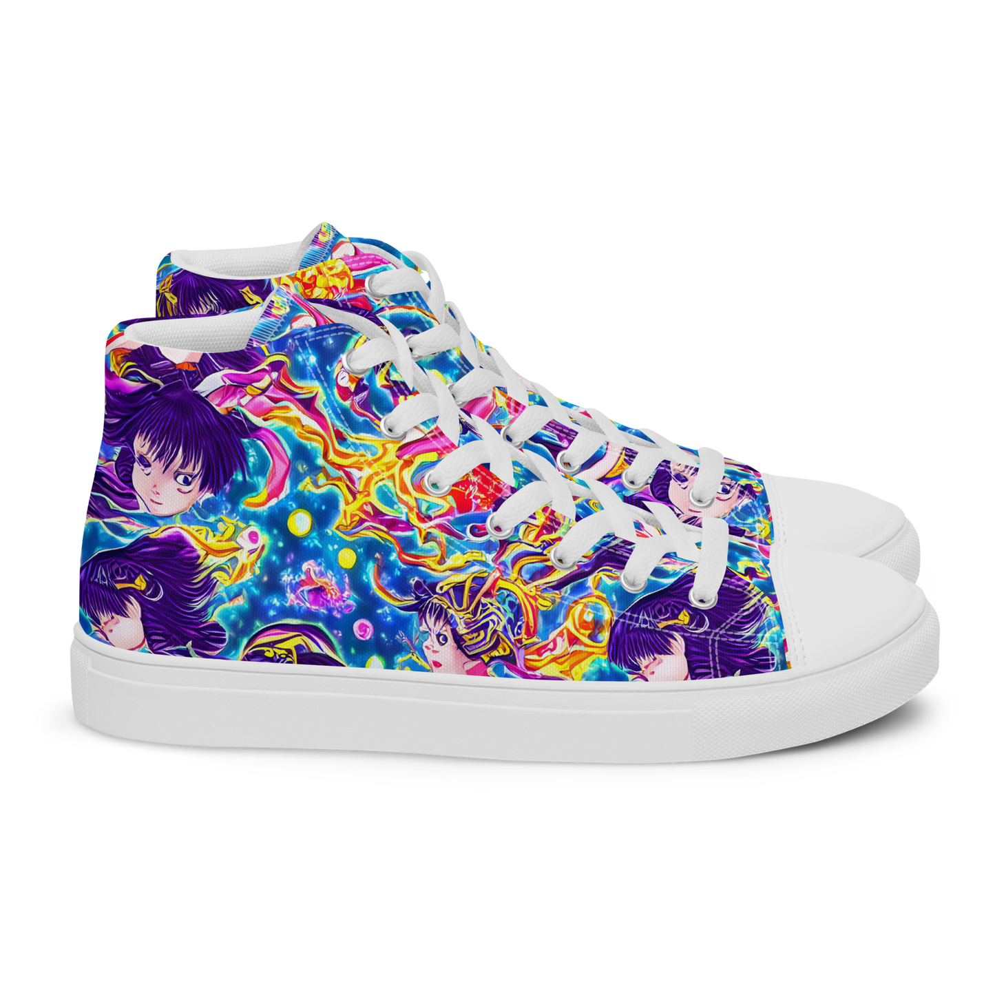 Men's High Top Canvas Shoes - Aquatic Whim