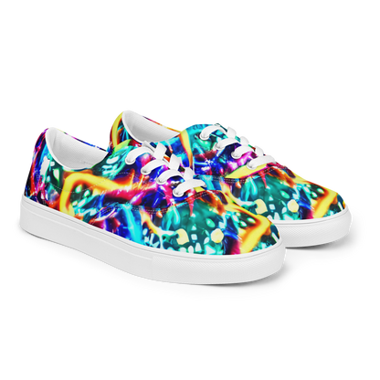 Women's Lace-Up Canvas Shoes - Fynesian Galaxy