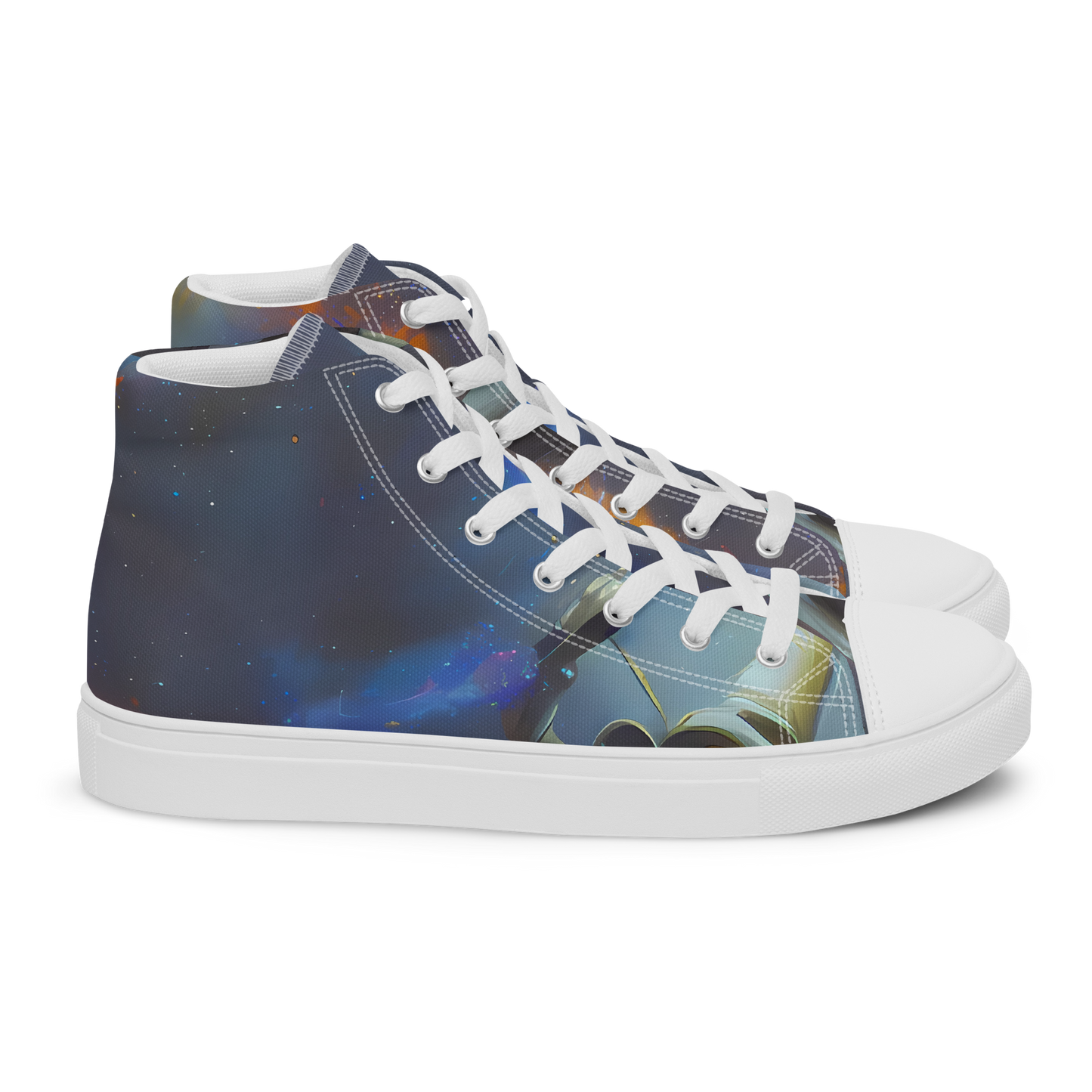 Men's High Top Canvas Shoes - Gravity's Palette