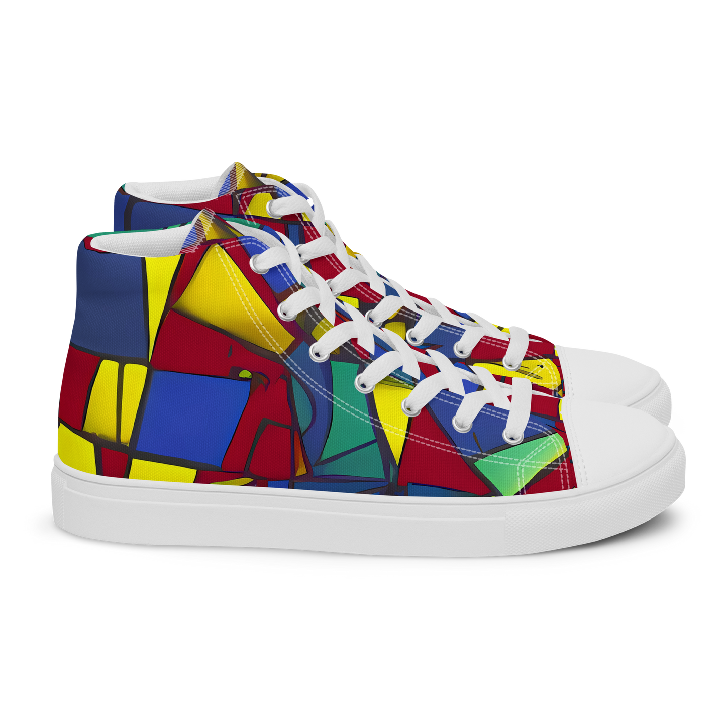 Men's High Top Canvas Shoes - Vibrant Vexation