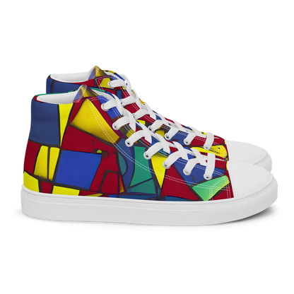 Men's High Top Canvas Shoes - Vibrant Vexation