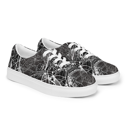 Women's Lace-Up Canvas Shoes - Nexus of Lines