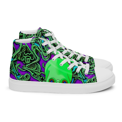 Men's High Top Canvas Shoes - Ghostly Labyrinth