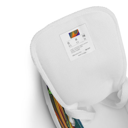 Women's High Top Canvas Shoes - Luminous Whirl