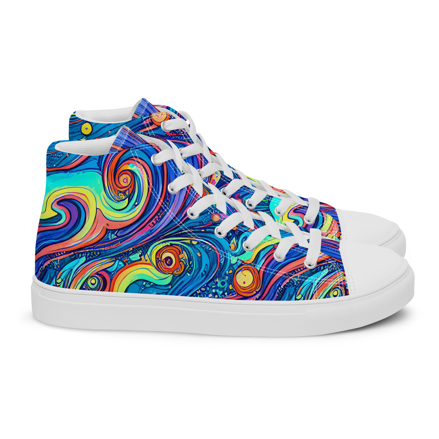 Men's High Top Canvas Shoes - Echoes of Vortex