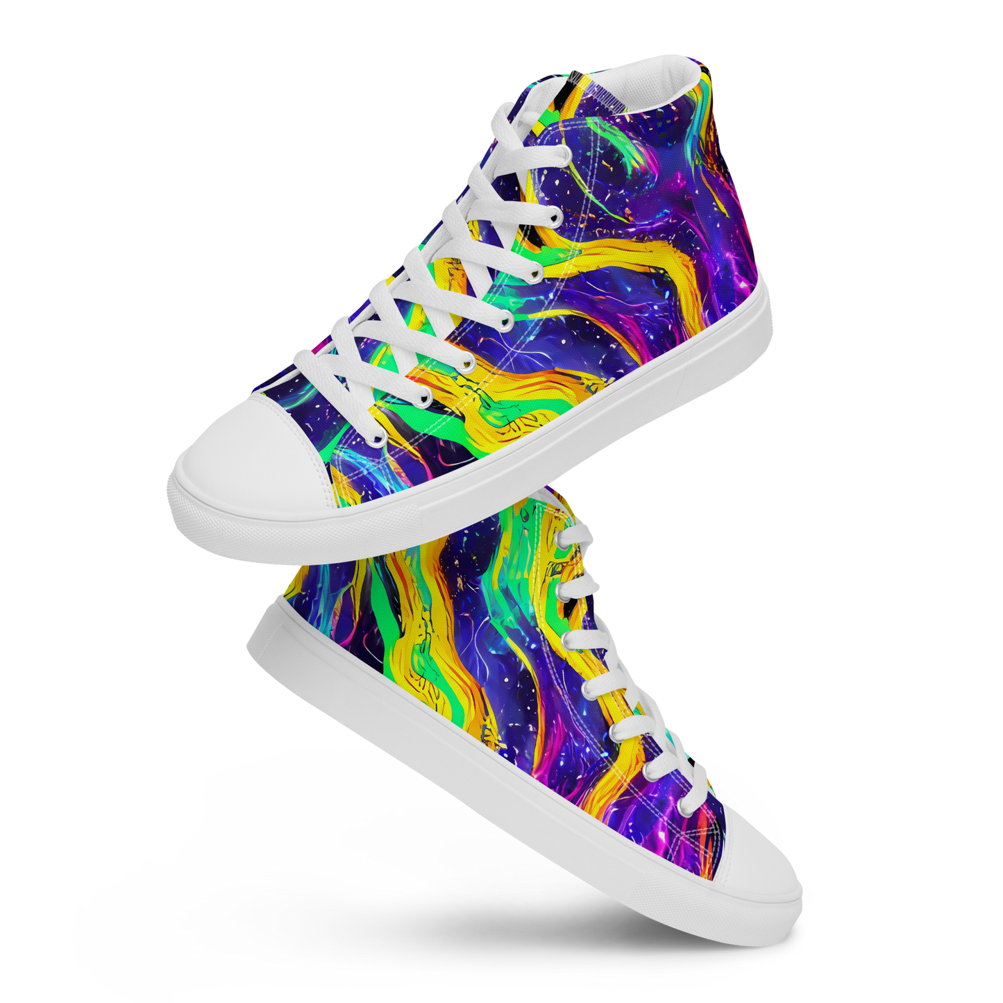 Men's High Top Canvas Shoes - Jackson Swirl