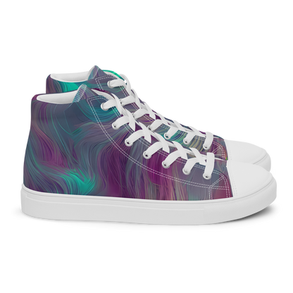 Men's High Top Canvas Shoes - Surreal Tresses