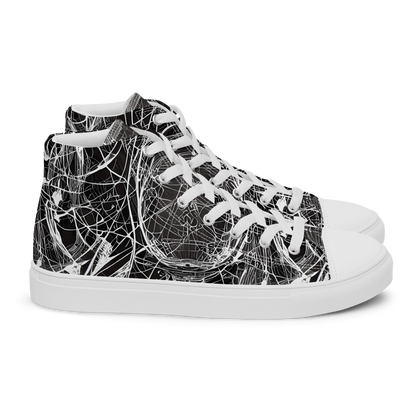 Women's High Top Canvas Shoes - Nexus of Lines