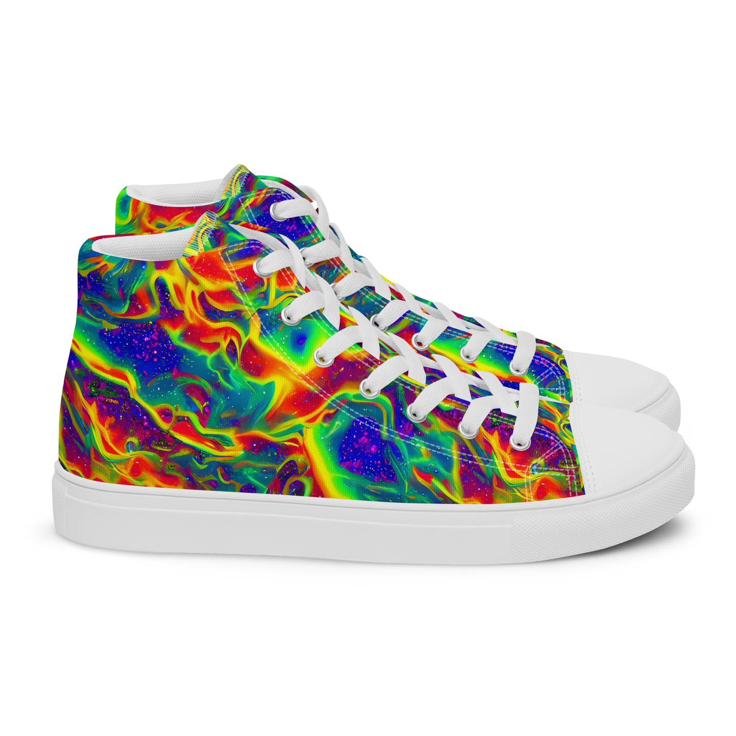 Women's High Top Canvas Shoes - Nebula Symphony