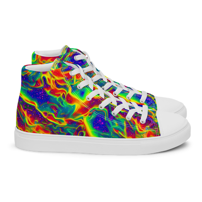 Women's High Top Canvas Shoes - Nebula Symphony