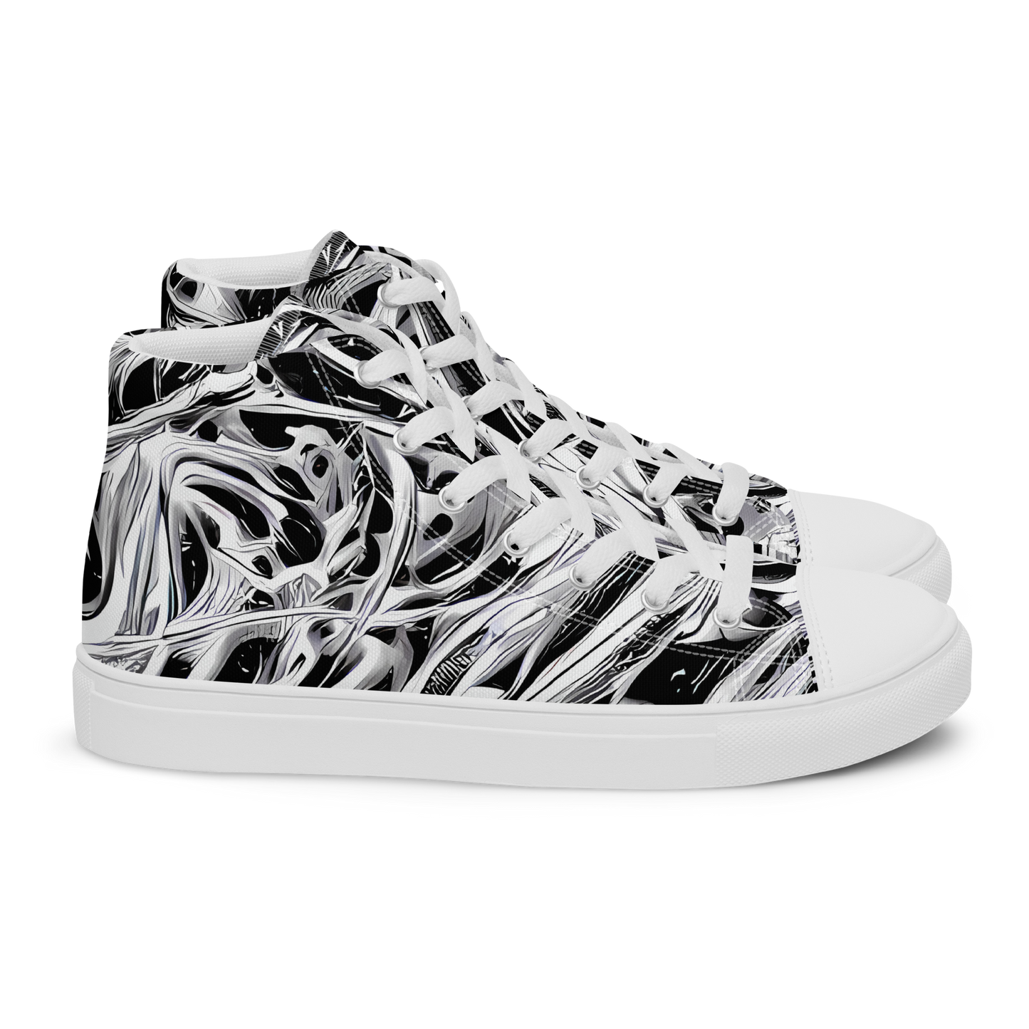 Women's High Top Canvas Shoes - Silver Shadows